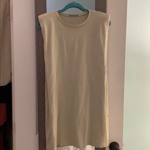 Zara shoulder pad tshirt dress